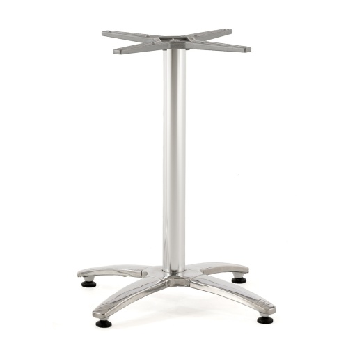 70697 Vogue Black Stainless Steel dining table pedestal base on white background