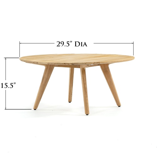 70730 surf teak coffee table autocad side view on white background
