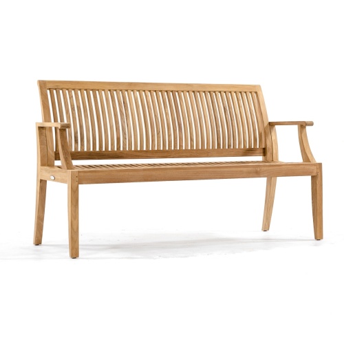 70855 Laguna teak 6 foot Bench front low angled on white background