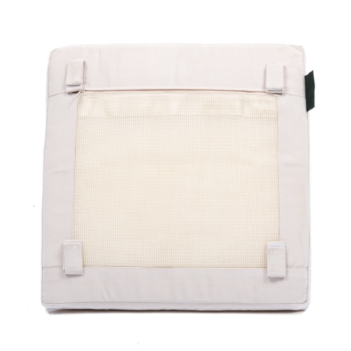 71910MTO Laguna Side Counter or Bar Stool Seat Cushion in Canvas closeup view of cushion bottom on white background