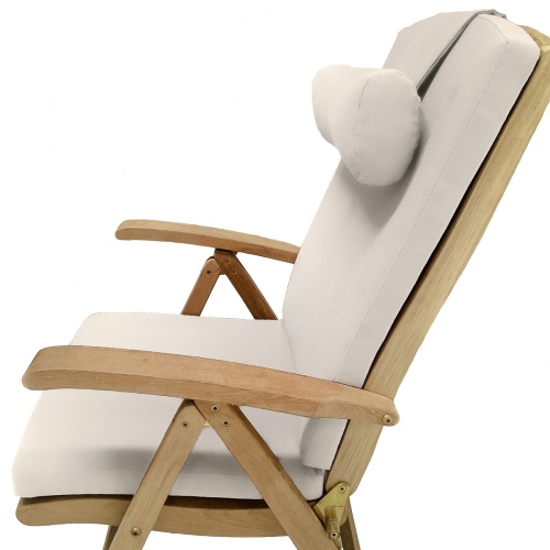 image of 72569SBMTO canvas color seat and back cushion on a Barbuda Recliner on white background