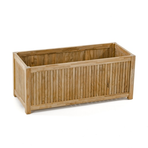 18130 rectangular four foot planter angled view on white background