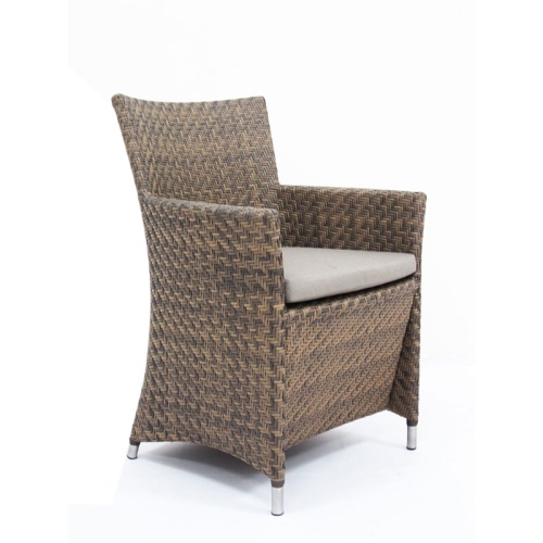 70245 Valencia Summer Grass Dining Chair with seat cushion angled right side view on white background