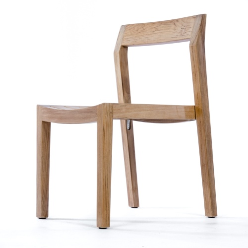 70494 Horizon teak side chair right side angled on white background