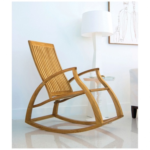 solid teak wood rocking chair large