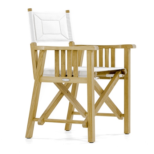 12568f Barbuda teak Directors Chair right side angled on white background