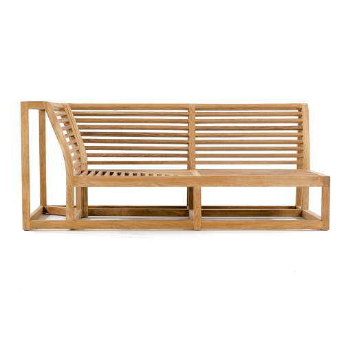 13800dp maya right side sectional teak frame front view on white background