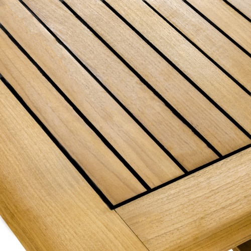24123 Vogue End Table closeup showing Sikaflex Marine Sealant between slats