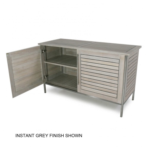 28225 Vogue Sideboard angled view with one door open on white background