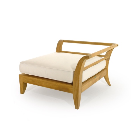 16765 Aman Dais Corner Sectional with canvas cushion angled on white background