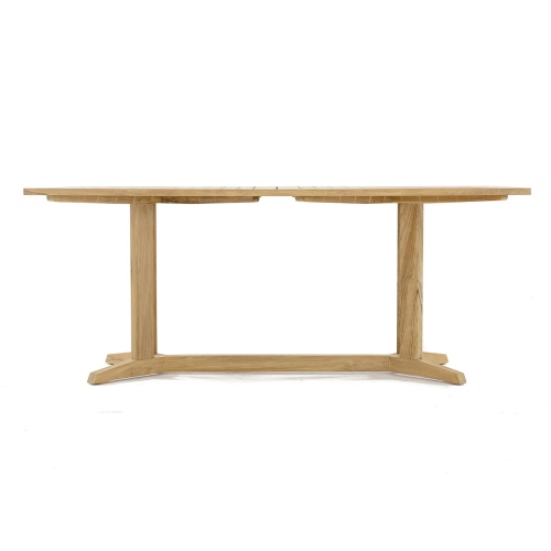 15816 Pyramid 6 ft Rectangular Teak Dining Table in side profile view on white background