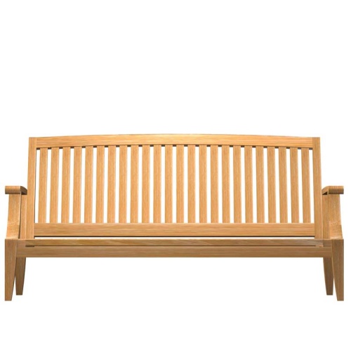 13152RF laguna teak loveseat teak frame in front view on white background