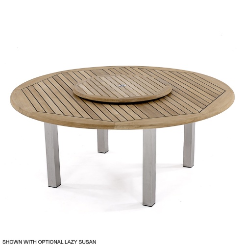 25015 Vogue 6 foot Round Table with optional lazy susan on white background