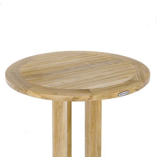 70502 Somerset teak 30 inch diameter Table closeup view of top on white background