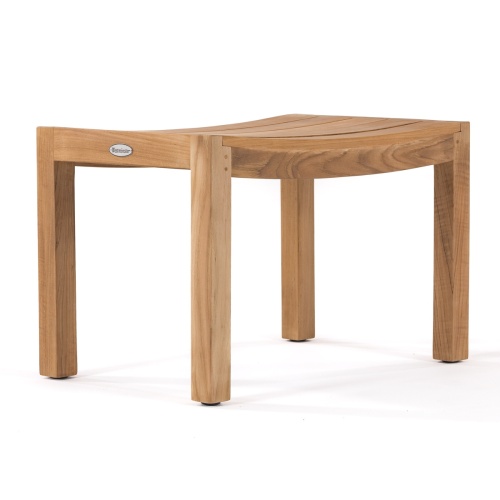 70521 Pacifica teak dining stool angled on white background