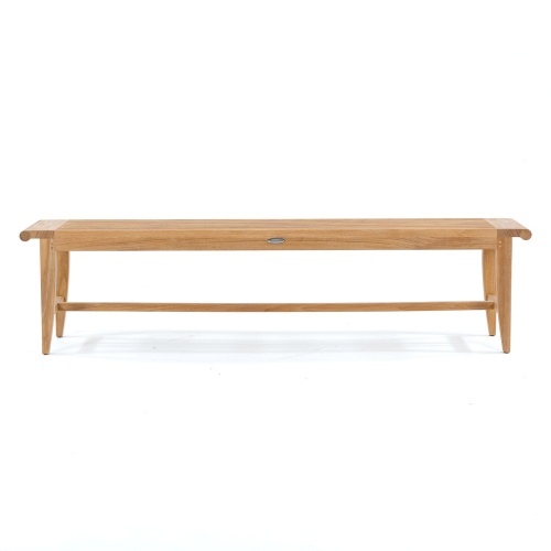 13917 Laguna 6 foot teak Backless Bench front view on white background