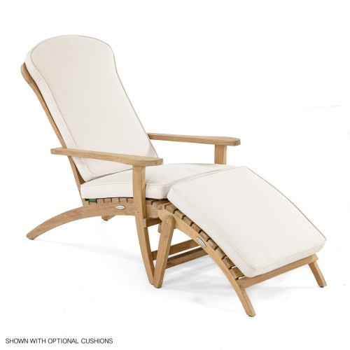 teak adirondack chair with footrest