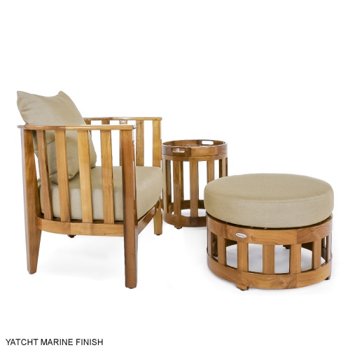 70257 kafelonia teak chair side table and ottoman set with cushions on white background 