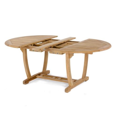 70305 Martinique Teak Extension Table side view on white background