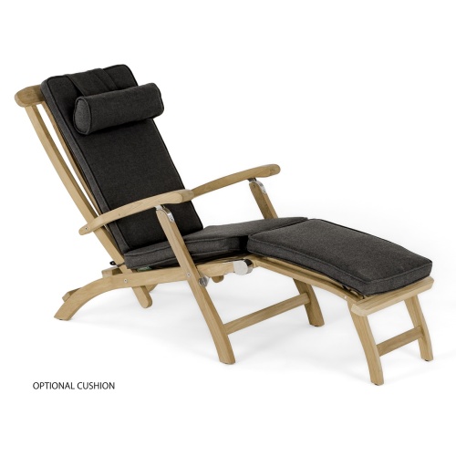 16411s Barbuda Captain Steamer with optional cushion angled on white background