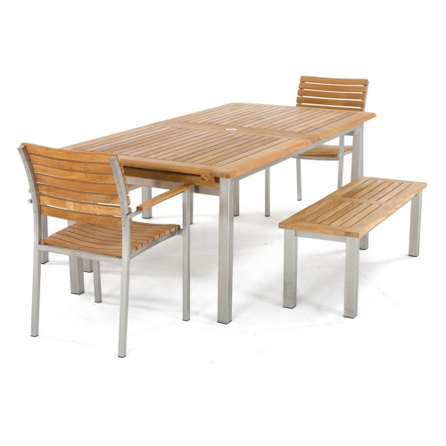 70445 Vogue Bench Dining Set on white background
