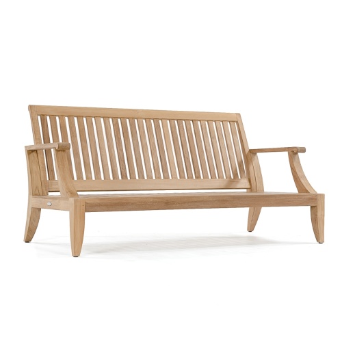 13152 Laguna Sofa Teak Frame angled side view on white background