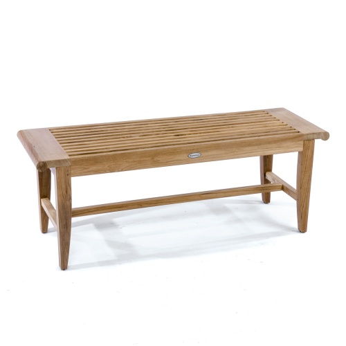70467 Pyramid teak Backless Picnic Bench angled top view on white background 