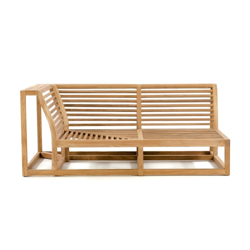 70754 maya right sectional teak frame front view on white background