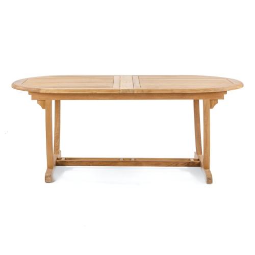 15504 Montserrat Extension Table Side View closed position on white background