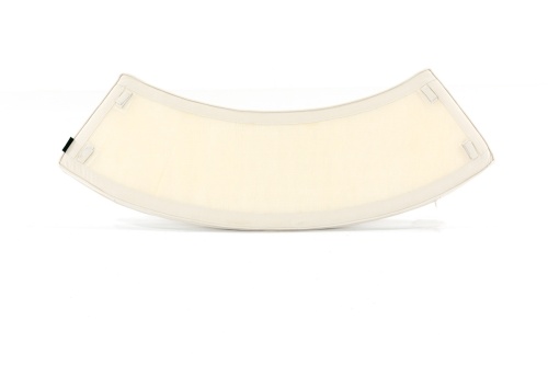 70067 Buckingham curved bench cushion with foam core bottom view on white background