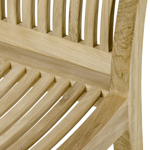70885 Laguna Side Chair showing closeup view of chair back and seat slats on white background