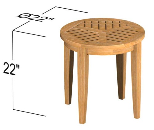 70778 Laguna Side Table autocad side view on white background