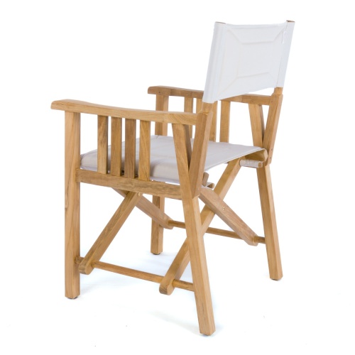 70015 Montserrat Director teak directors chair left side angled rear view on white background