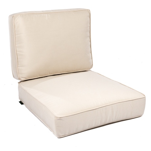 12152DP Laguna teak lounge chair optional cushion in natte grey chine on side showing bottom view on white background