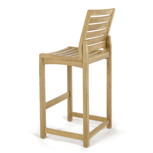 70636 Somerset teak dining side chair view of back and side on white background 