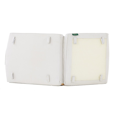 70706 Barbuda optional seat cushion side angled view of cushion bottom showing attachments on white background