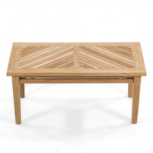 70779 Brighton Teak Coffee Table side angled view on white background