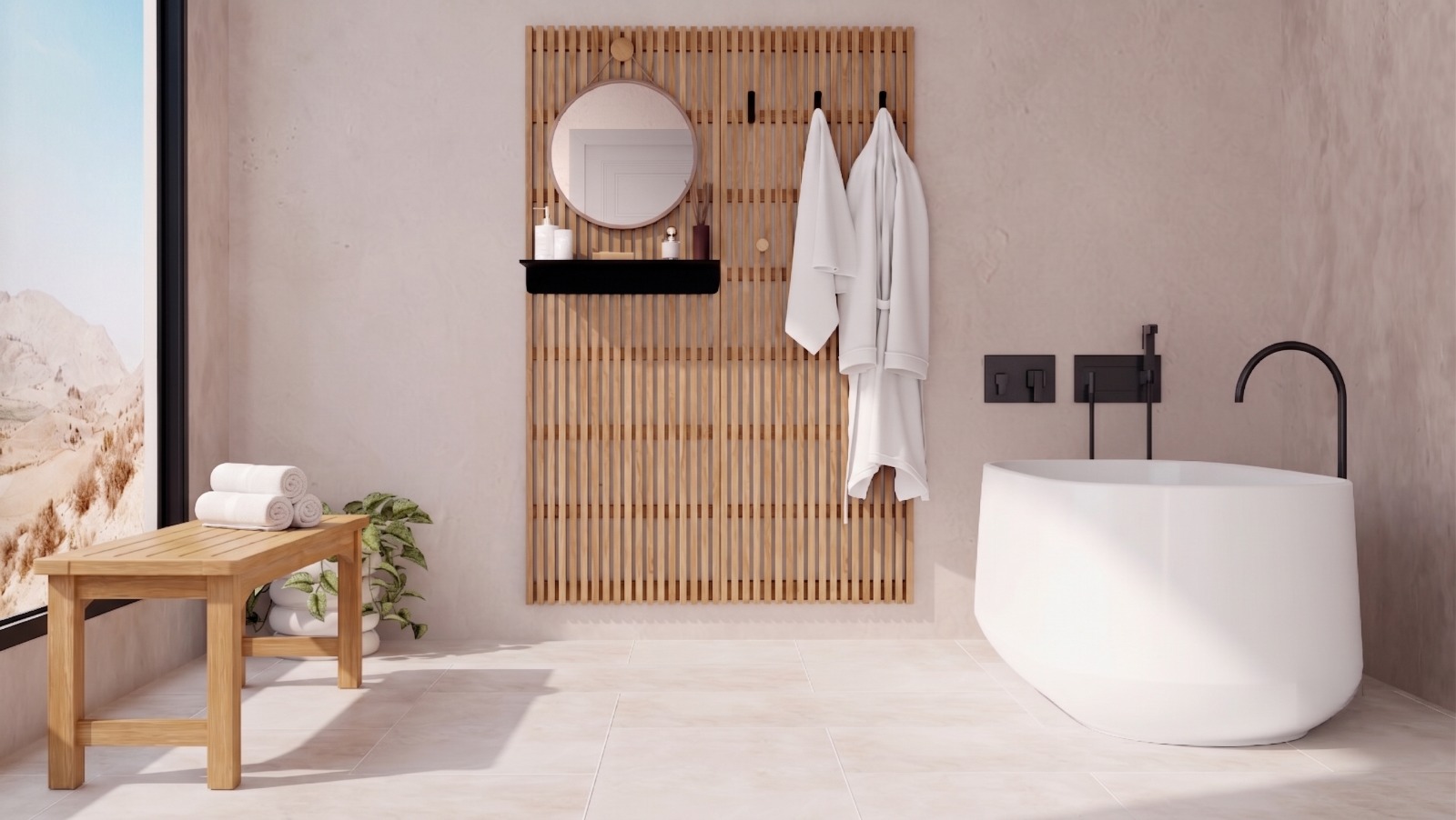 teak shower bench