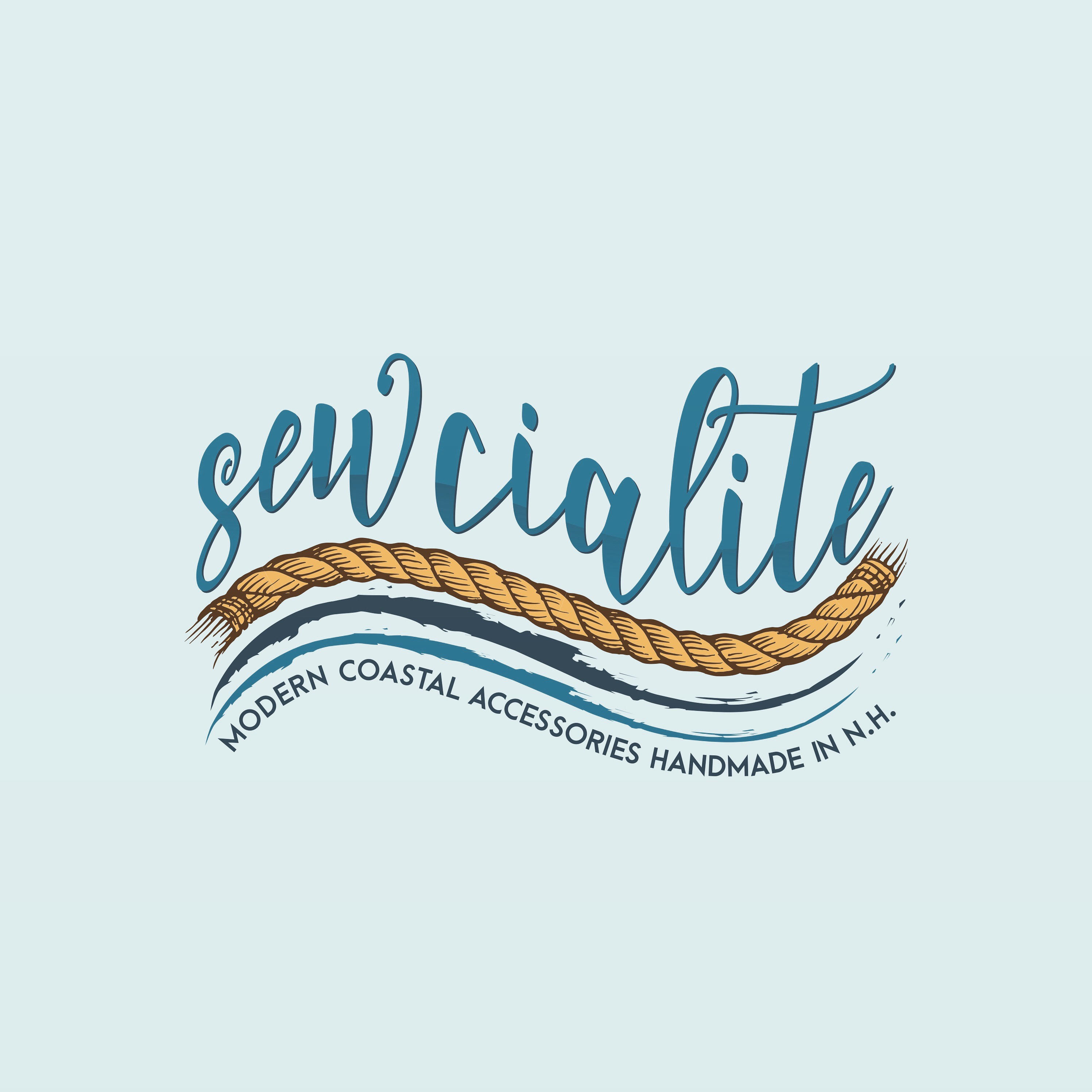 Sewcialite logo - Modern Coastal Accessories Handmade in New Hampshire