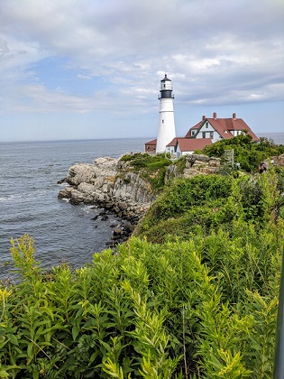 An image of Spring Point Ledge Lighthouse in South Portland, Maine.