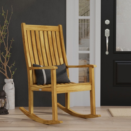Veranda Wave Premium Teak Rocking Chair Westminster Teak Outdoor