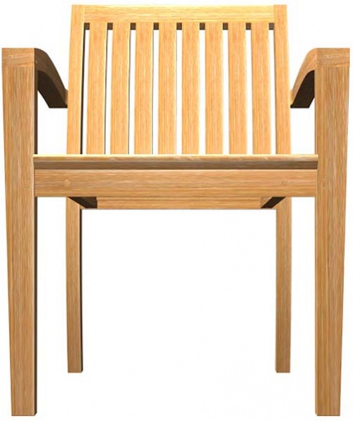 Teak Stackable Armchair - Picture G