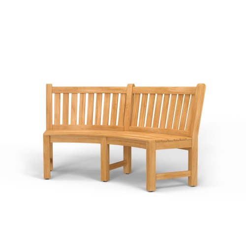 6 ft Buckingham Teak Bench Curved - Picture A
