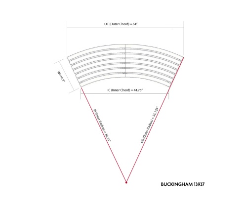 Buckingham Rounded Teak Backless Bench - Picture M