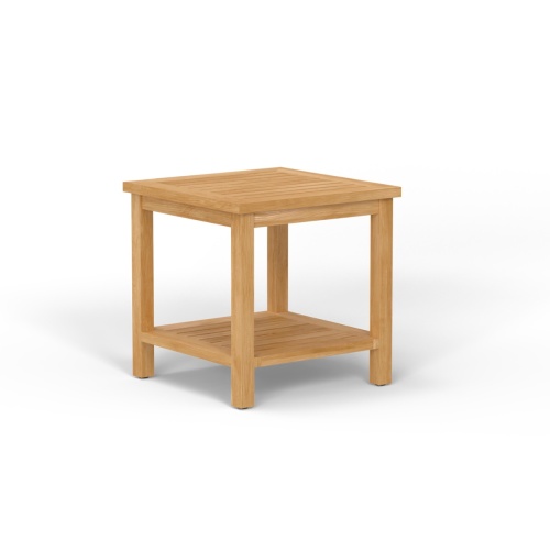 Veranda Teak End Table with Shelf - Picture C