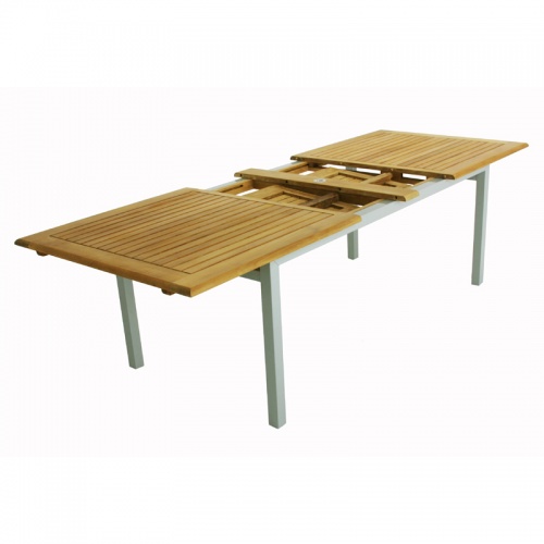 Teak & Aluminum Extension Table - Picture C