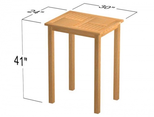 Commercial Teak Bar Table - Picture C