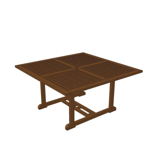 Chequered 5 ft Square Dining Table - Picture A