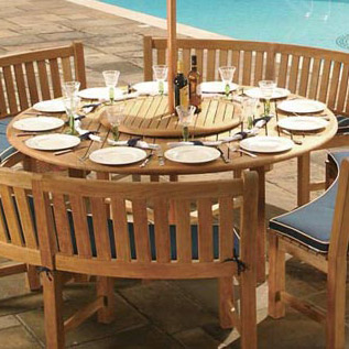 Display Model Buckingham 2006 6ft Round Patio Table - Picture D