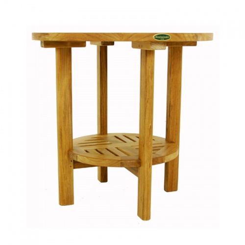 Teak Round End Side Table - Picture B